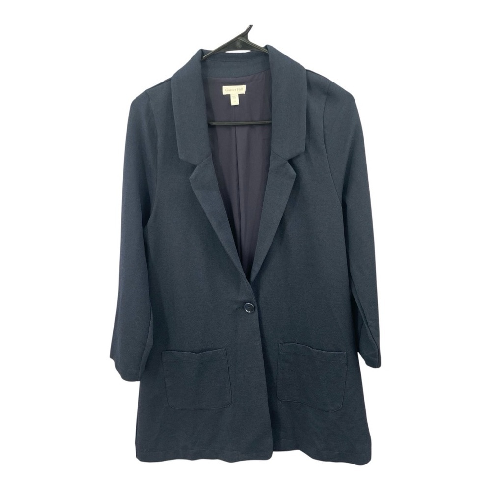 Garnet Hill Charcoal Gray Sweater Blazer Size‎ 12